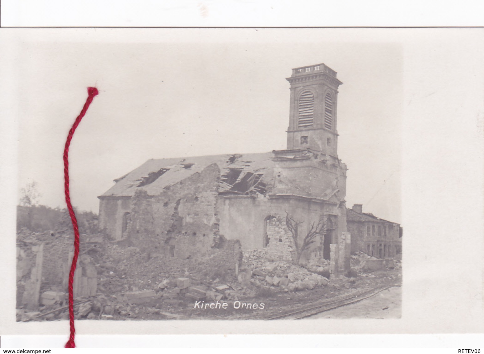 (55 ) - Ornes Kirche Carte Photo Allemande - Autres & Non Classés