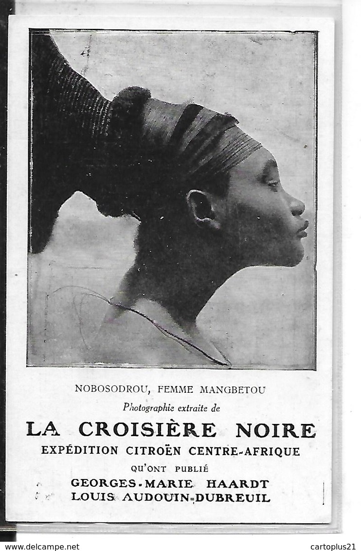 DIVERS  VOITURE CROISIERE NOIRE EXPEDITION CITROEN NOBOSODROU FEMME MANGBETOU      DEPT 38 - Autres & Non Classés