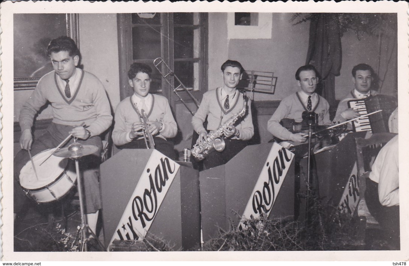 PHOTO--ORCHESTRE-JAZZ ?--ALIX ROJAN---groupe De Musiciens--voir 2 Scans - Foto