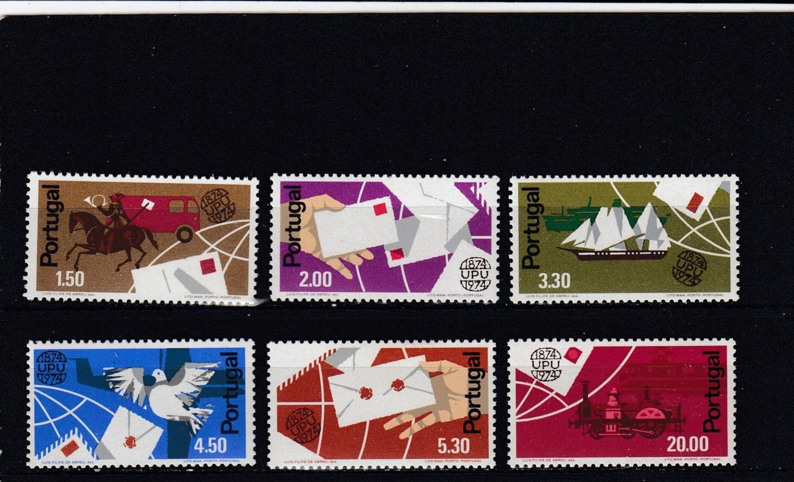 PORTUGAL , 1974 U.P.U. Centenary 6v MNH - Nuevos