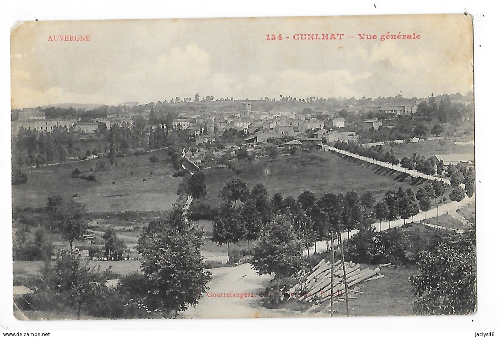 CUNLHAT   (cpa 63)   Vue Générale    -  L 1 - Cunlhat