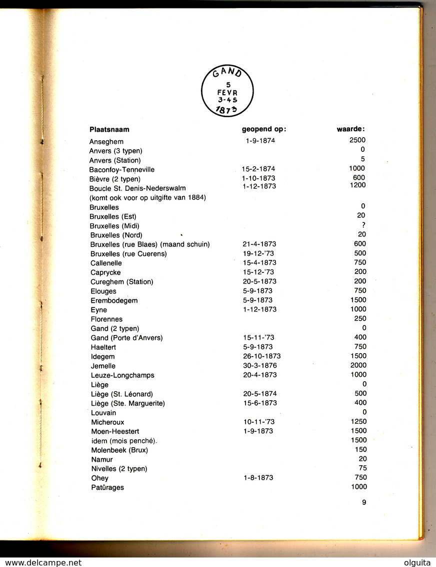 949/25 - LIVRE - Les Cachets à Simple Cercle De Belgique Par Koopman , Tweetalig , 53 P. , 1977, Excellent Etat - Belgique