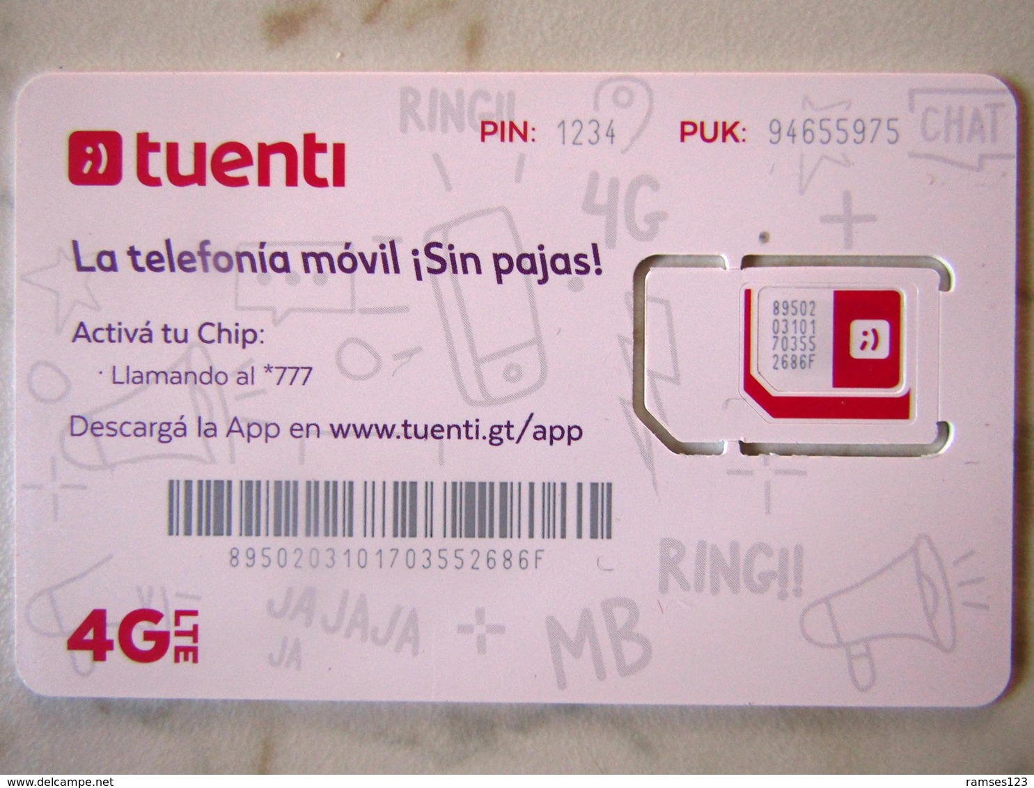 SIM   GSM   TUENTI    GUATEMALA    DINOSAURES  TOP   MINT - Guatemala