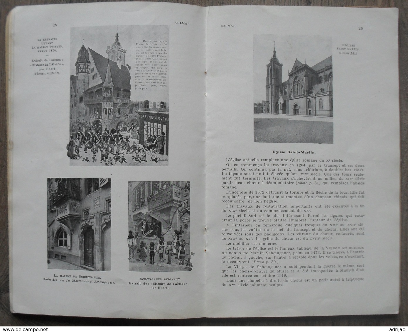 guides illustrés Michelin des champs de bataille Colmar Mulhouse Schlestadt 1920 Hansi .16. scans