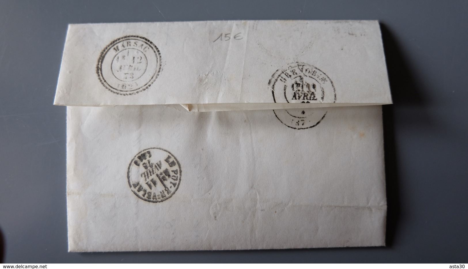 Lettre Cachet LIVET Et GAVET, GC2060, De 1873 .................... MK-2277 - 1849-1876: Période Classique