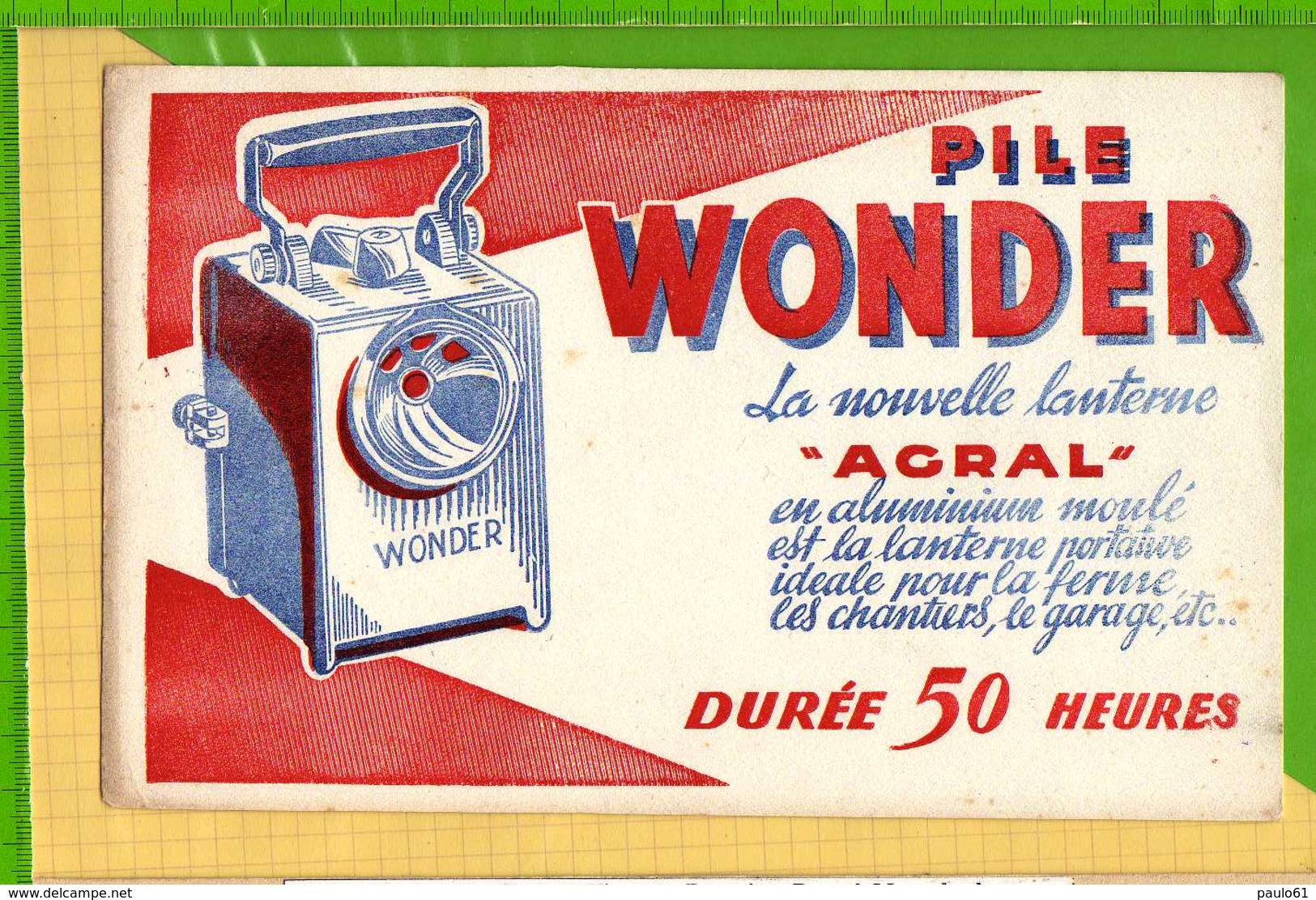 BUVARD & Blotting Paper : Pile Wonder La Nouvelle Lanterne AGRAL - Batterien