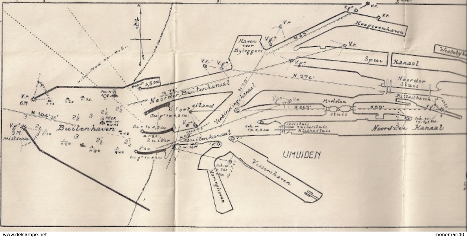 VLISSINGEN - NORDERNEY (PAYS-BAS) - PLAN DES PORTS De VLISSINGEN, De IJMUIDEN Et Du HOEK VAN HOLLAND - Topographical Maps