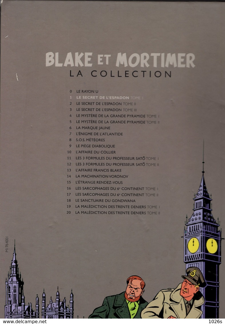 B.D.BLAKE ET MORTIMER - LE SECRET DE L'ESPADON "LA POURSUITE FANTASTIQUE" - Blake Et Mortimer