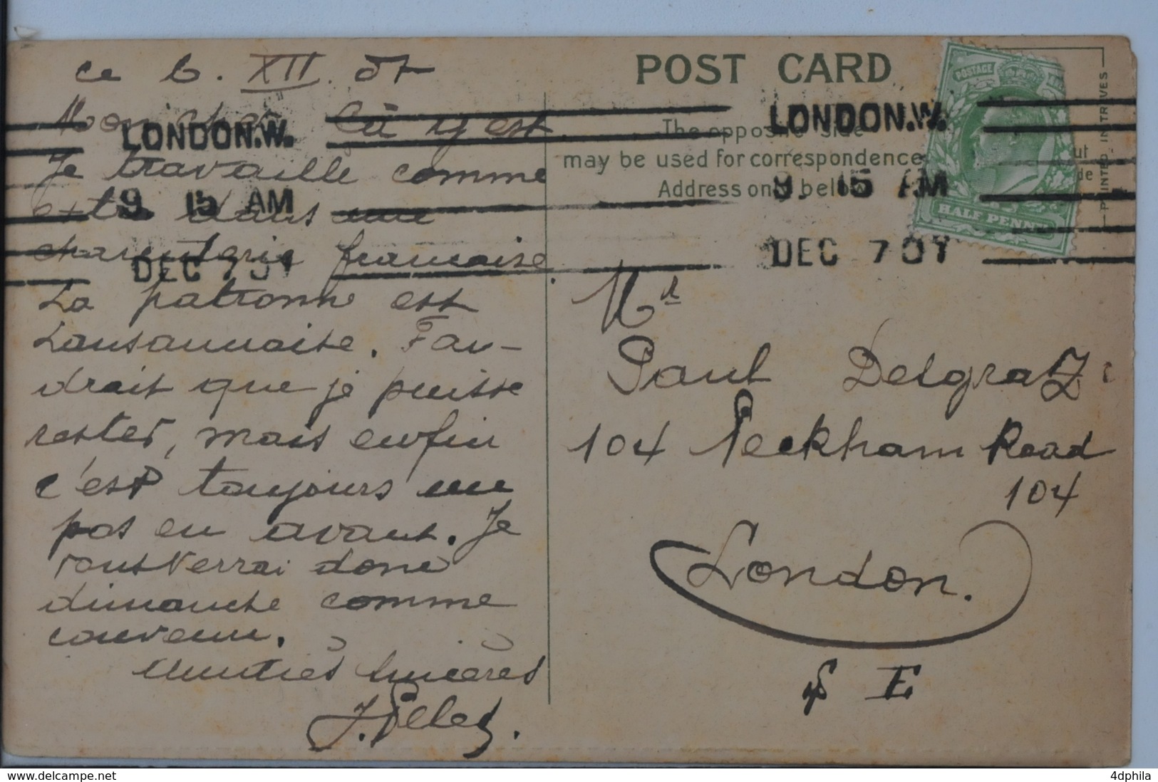 London 1907 - The Royal Mint - 3 cards