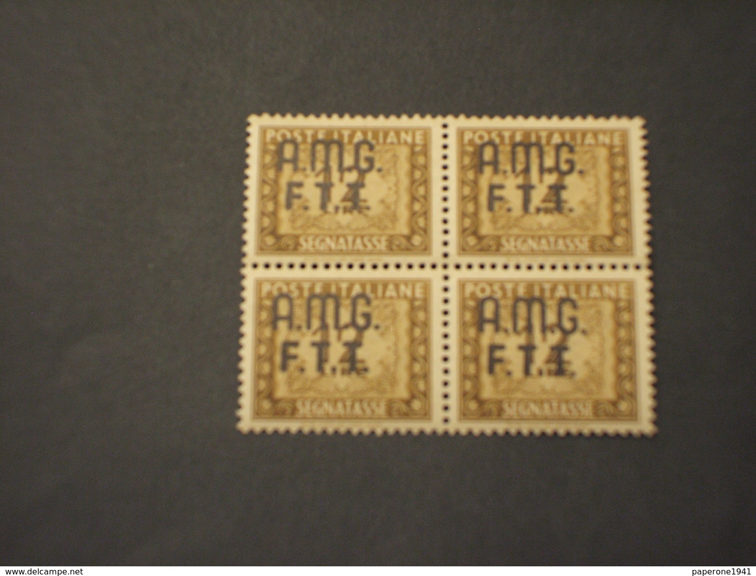 TRIESTE ZONA A - TASSE - 1947/9 CIFRA L. 12, Quartina/block Of Four - NUOVI(++) - Postage Due