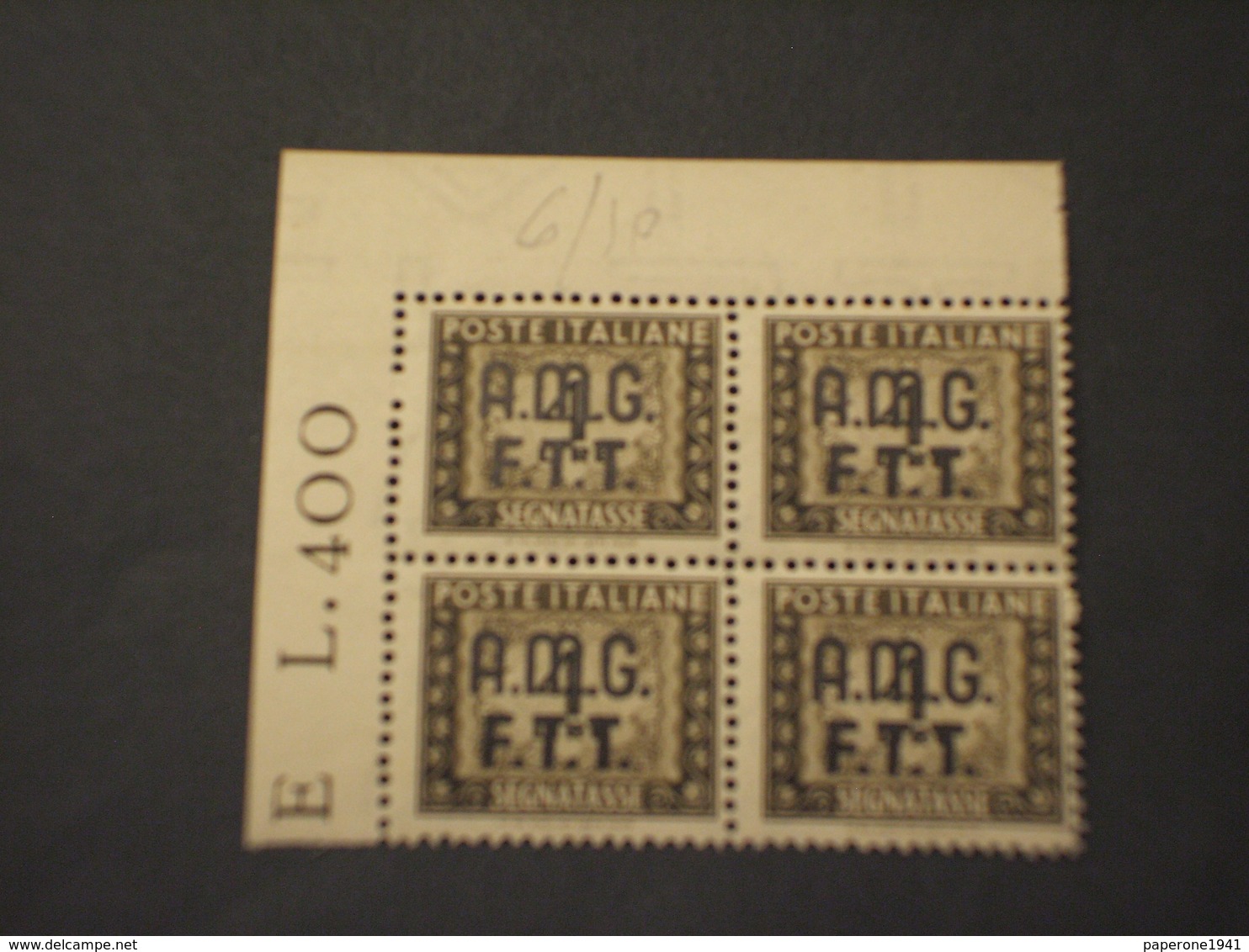 TRIESTE ZONA A - TASSE - 1947/9 CIFRA L. 4, Quartina/block Of Four - NUOVI(++) - Portomarken