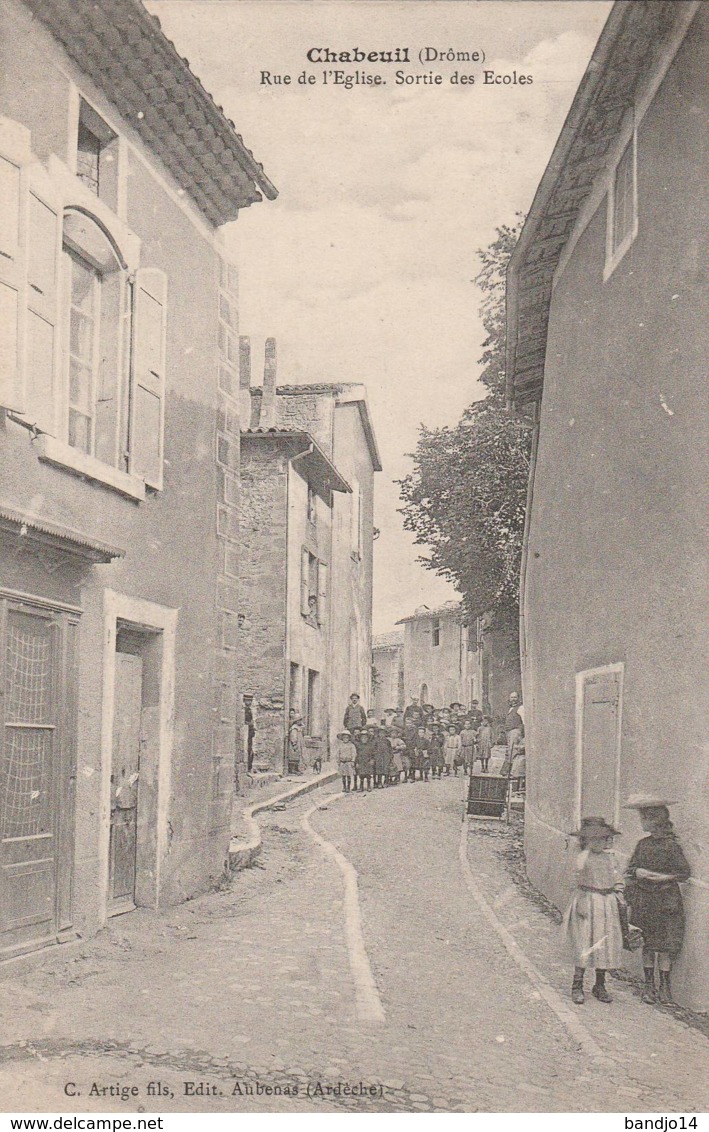 Chabeuil  - Rue De L'église - Sortie Des écoles - Autres & Non Classés