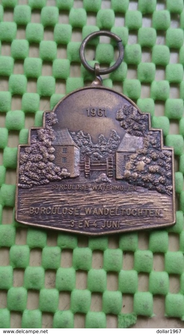 Medaille / Medal - Medaille - Borculose Wandeltochten (watermolen) 1961   - The Netherlands - Andere & Zonder Classificatie