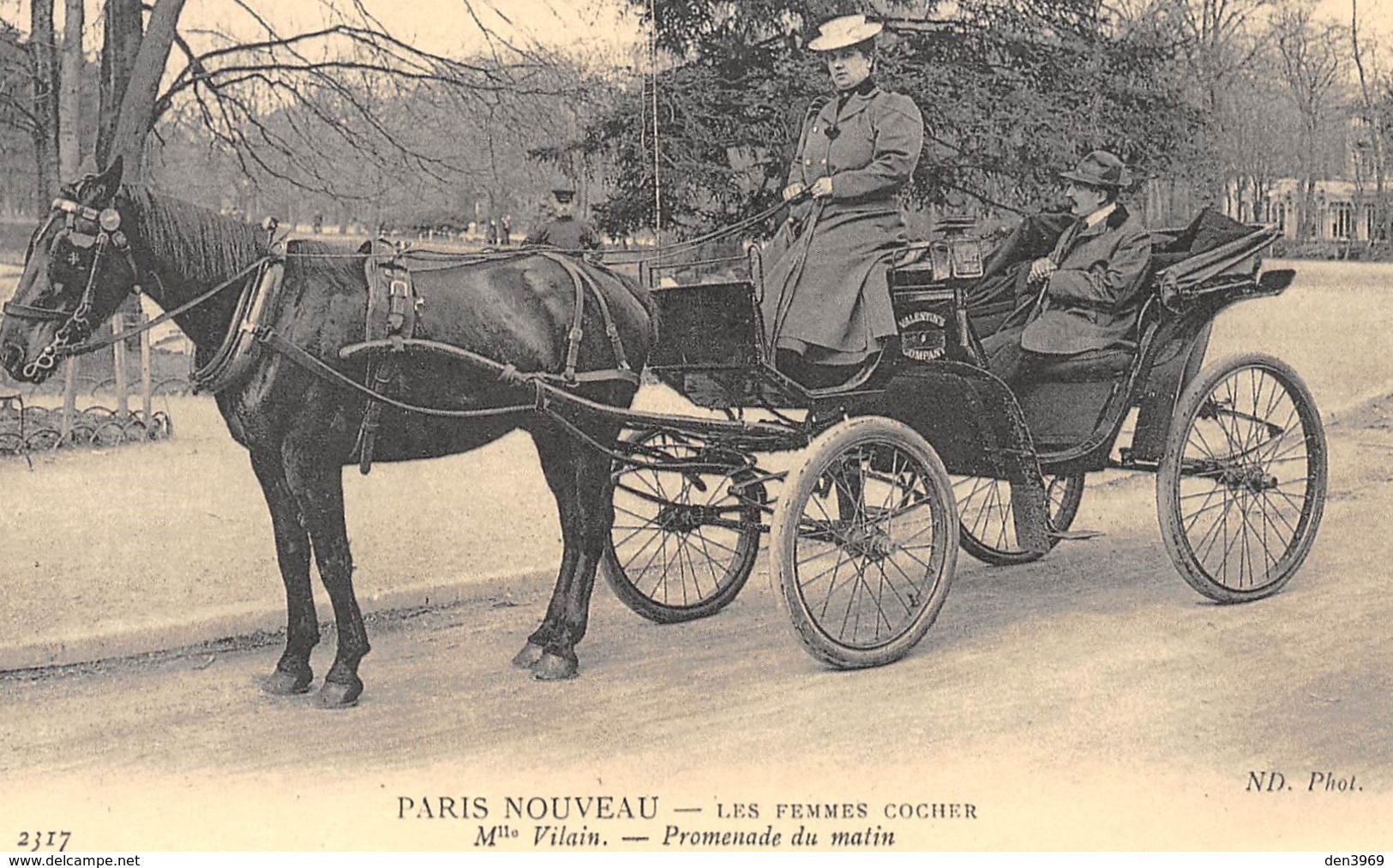 PARIS Nouveau - Les Femmes Cocher - Mlle Vilain - Attelage De Cheval - Cecodi N'445 - Sets And Collections