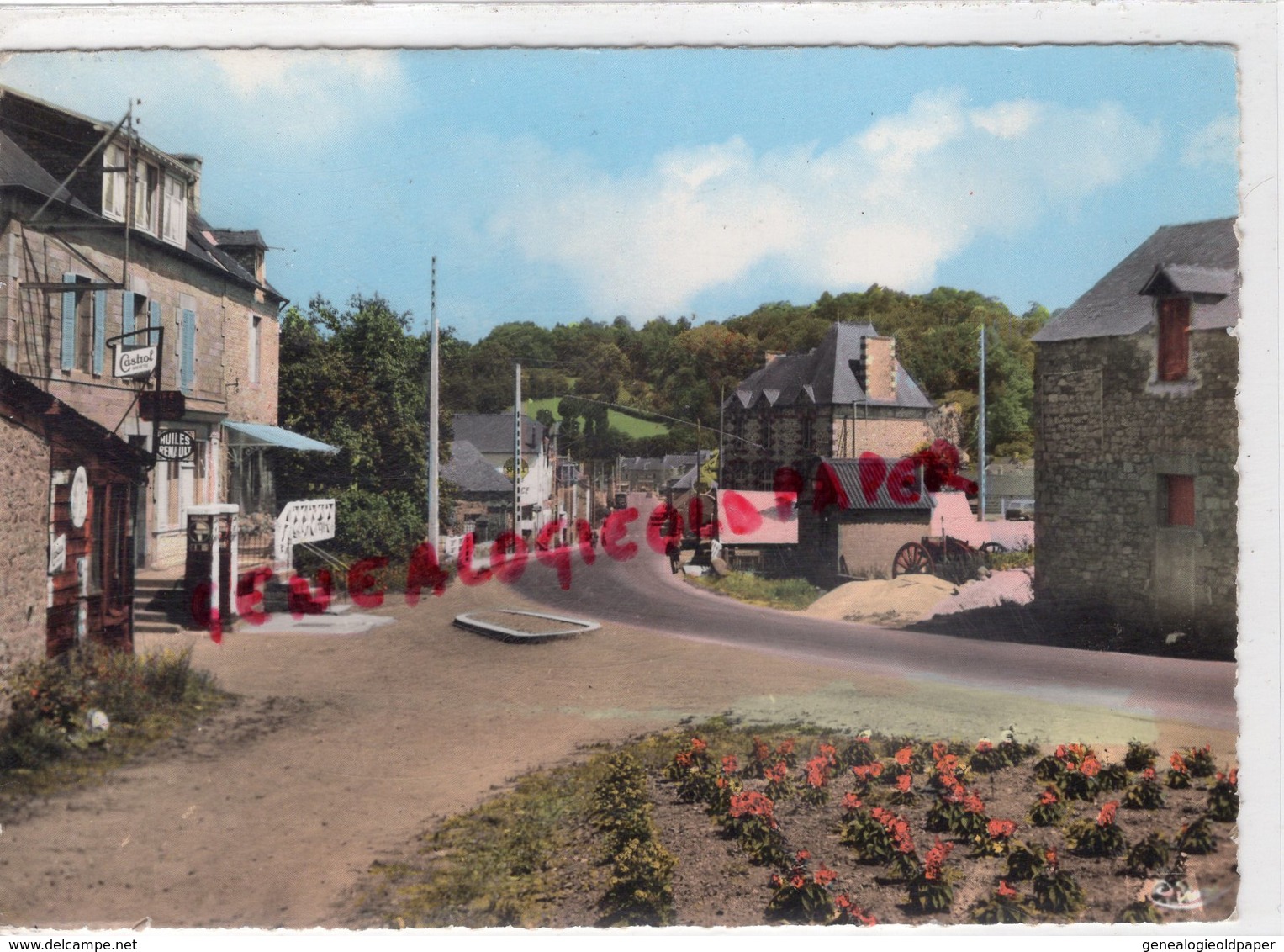 22 - JUGON - ARRIVEE ROUTE DE LAMBALLE -GARAGE CASTROL HUILES RENAULT  COTES DU NORD - Jugon-les-Lacs