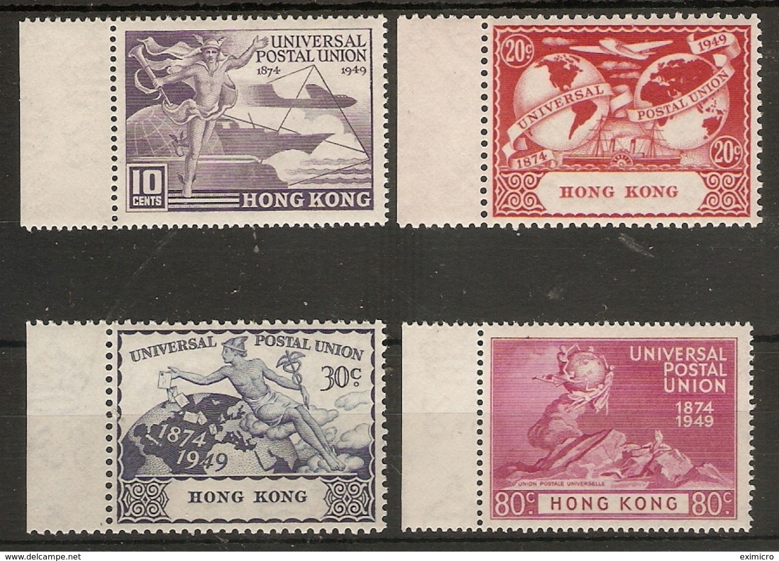 HONG KONG 1949 UPU SET SG 173/176 UNMOUNTED MINT MARGINALS Cat £50 - Ungebraucht