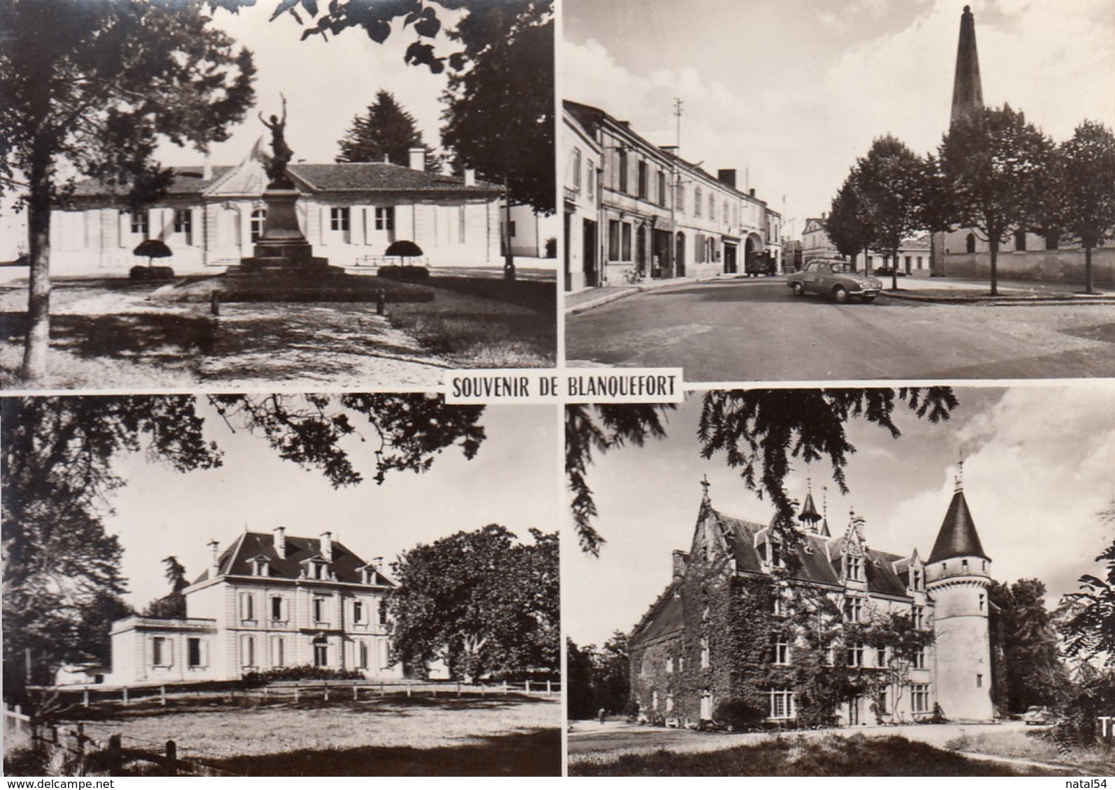 33 - Blanquefort : Multivues - Mairie, Place De L'Eglise, Château Maurian & Château Breillan - CPM écrite - Blanquefort