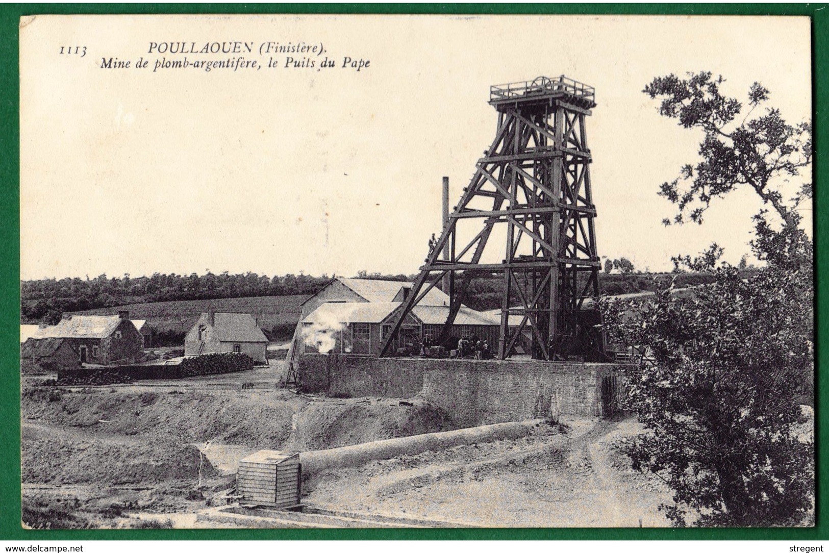 29 - POULLAOUEN - Puits Pape (contremaître) - Puits Du Pape - La Rue De L'église - Hôtel Ste Barbe Et Bureau Des Mines - - Autres & Non Classés