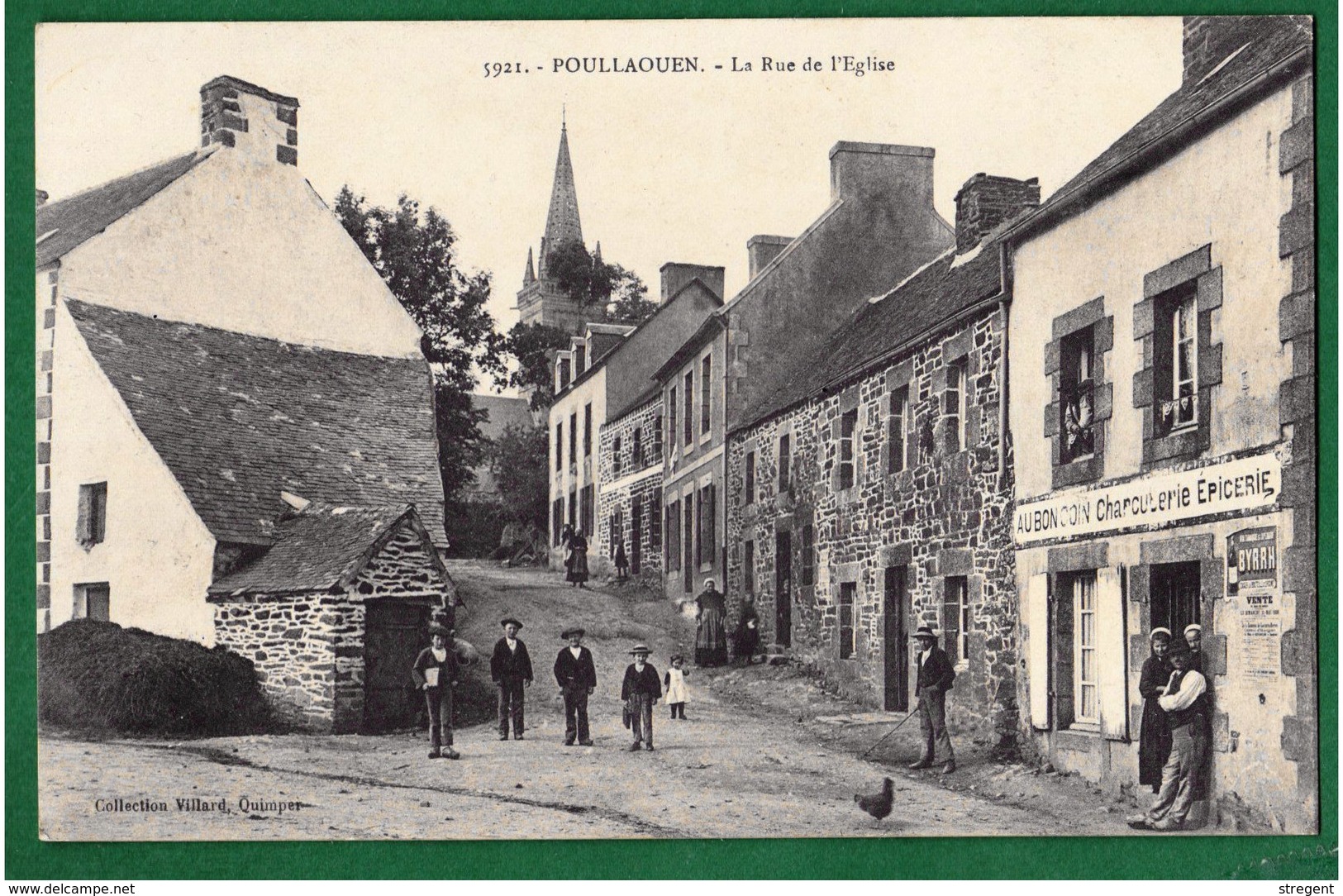 29 - POULLAOUEN - Puits Pape (contremaître) - Puits du Pape - La Rue de l'église - Hôtel Ste Barbe et bureau des Mines -