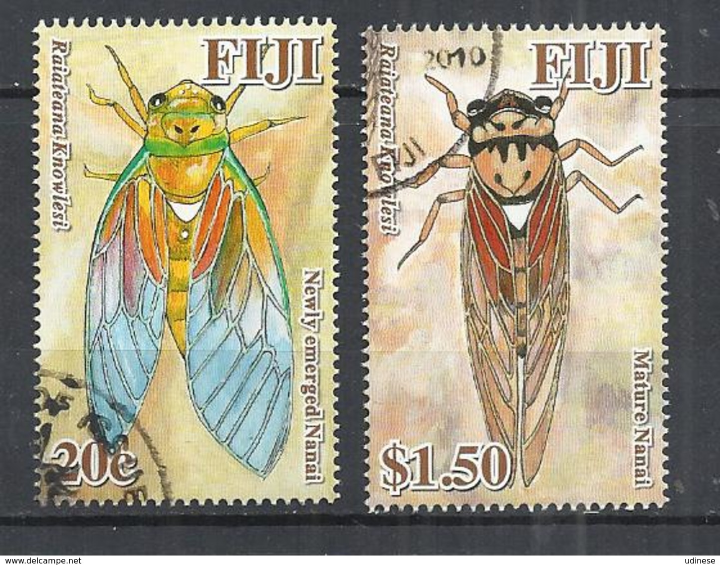 FIJI 2010 - INSECTS - CPL. SET - USED OBLITERE GESTEMPELT USADO - Autres & Non Classés