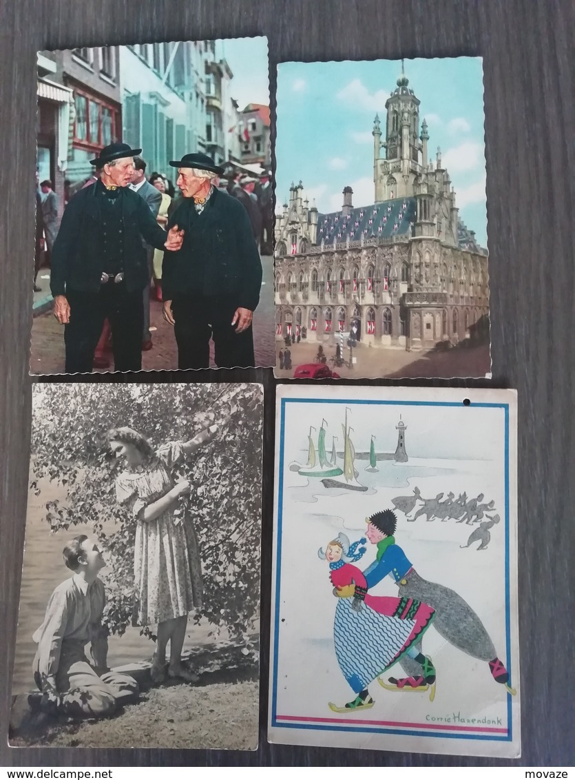 Lot van 59 postkaarten van Nederland