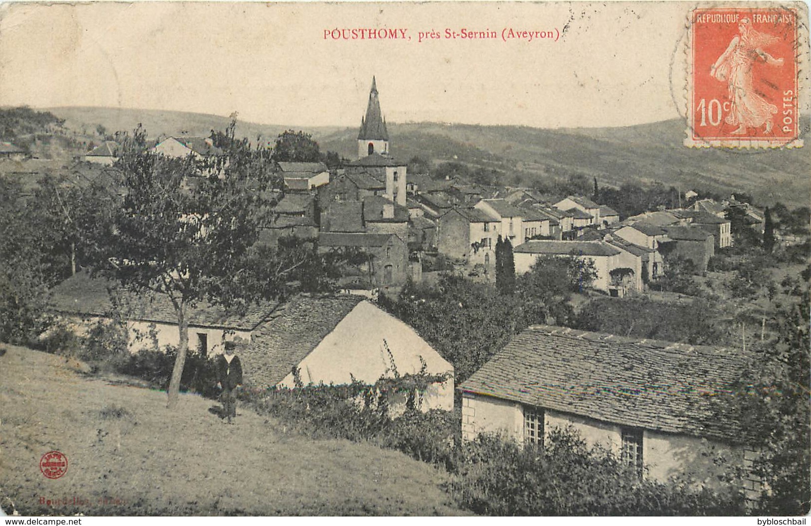 CPA 12 Aveyron Pousthomy Près St Saint Sernin (tachée Et Un Peu Cornée) - Vabres