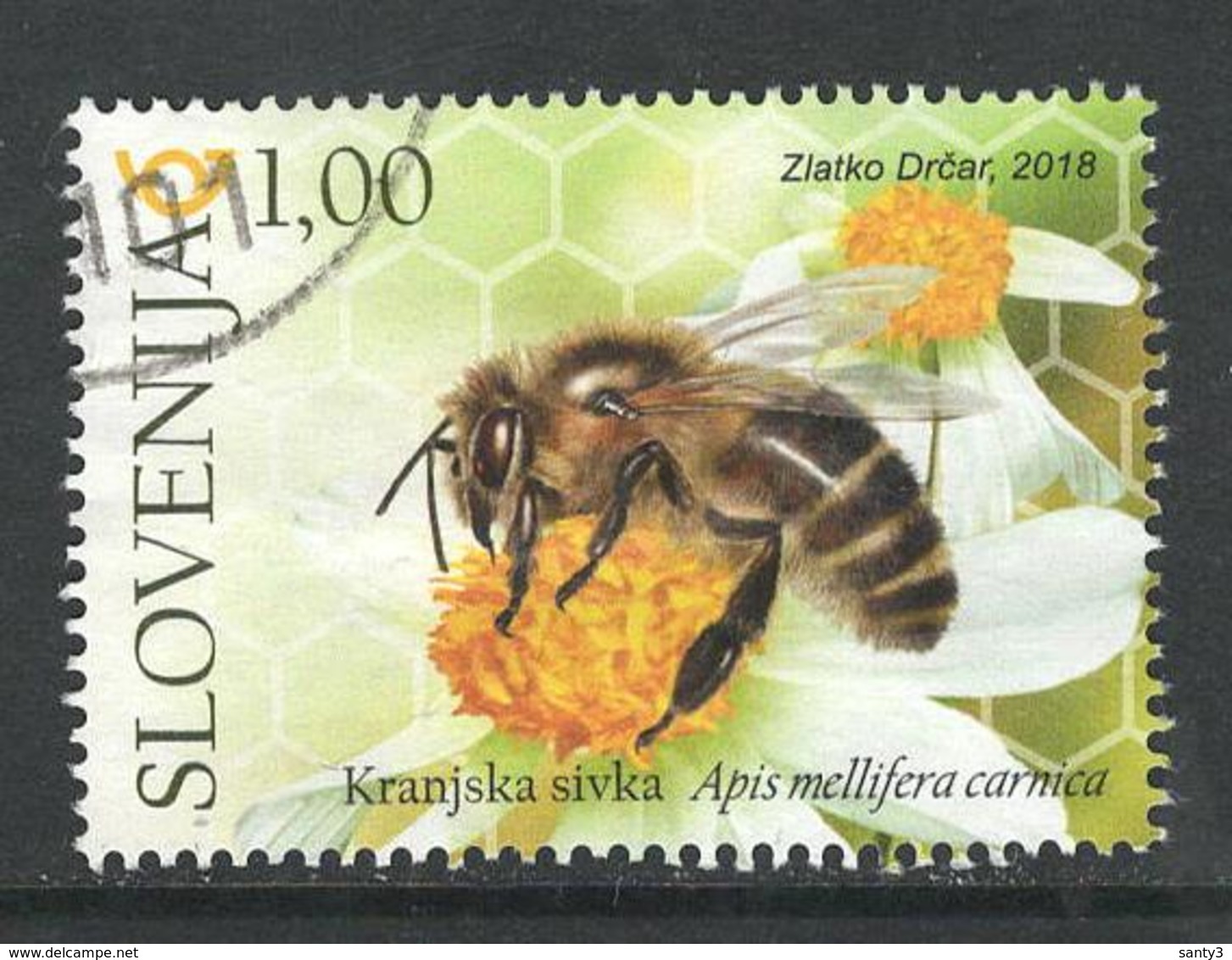 Slovenië, Yv Uit Blok,  Jaar 2018, Bijen, Bees, Hoge Waarde, Gestempeld - Slovénie