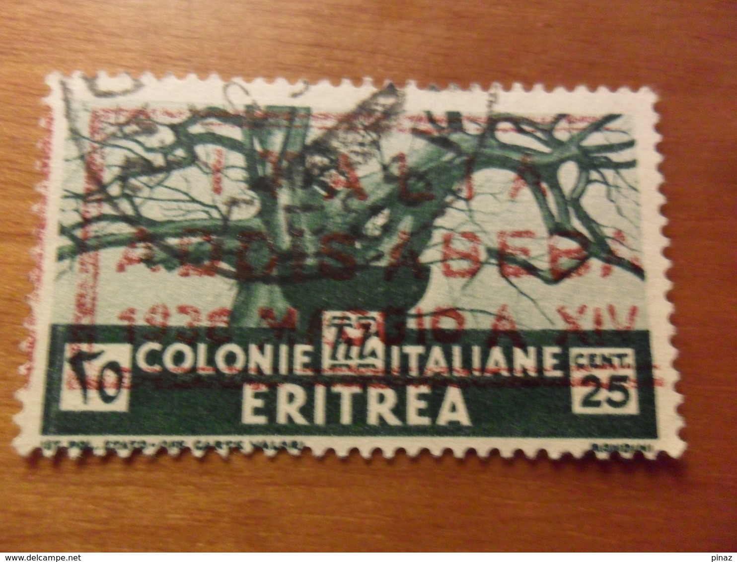 Italia COLONIE E POSSEDIMENTI   ERITREA Soggetti Africani ADDISABEBA CENT 25 Usato - Eritrea