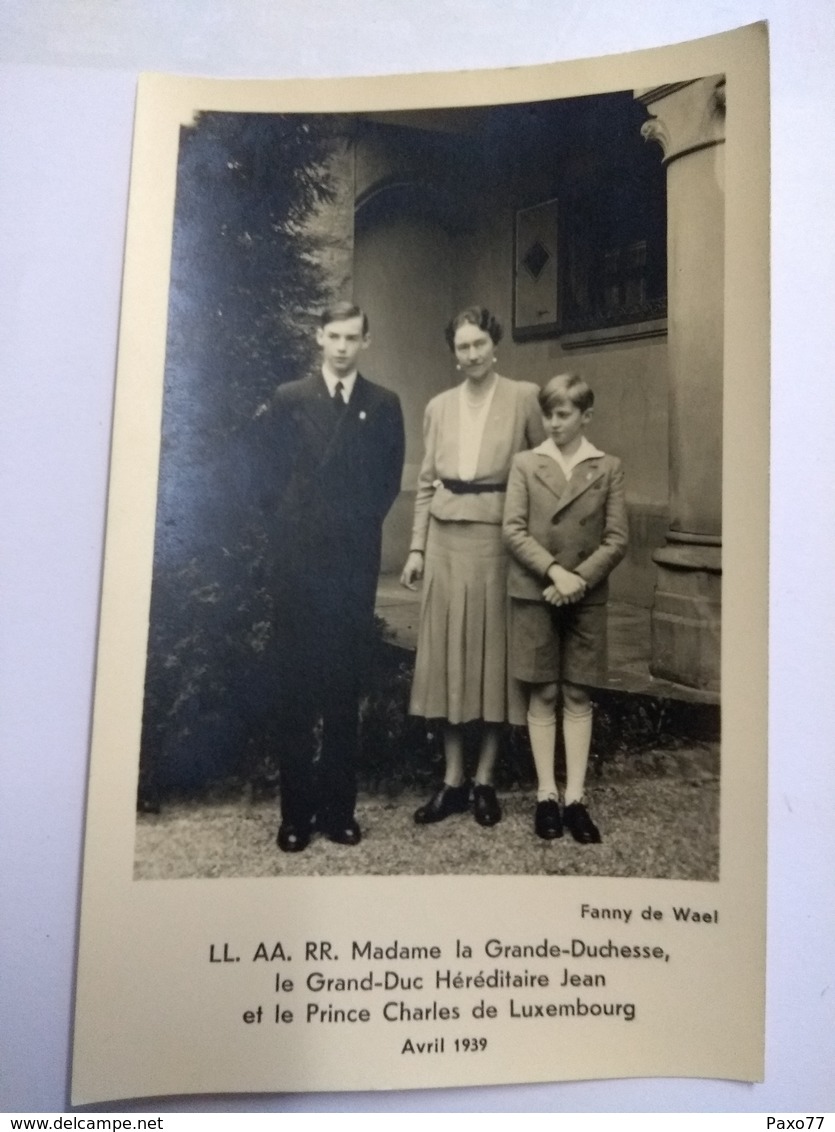 Grande-Duchesse Charlotte ,le Prince Jean Et La Prince Charles Du Luxembourg - Famille Grand-Ducale