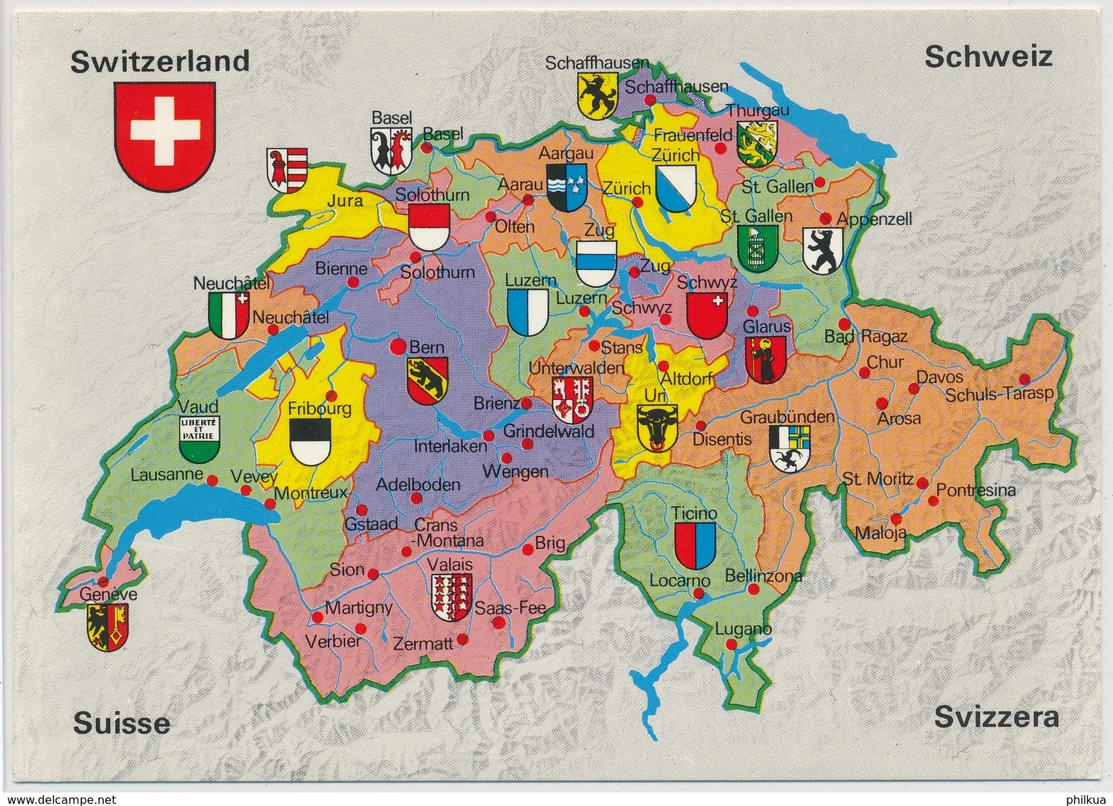 Schweiz Mit Kantonswappen - St. Anton