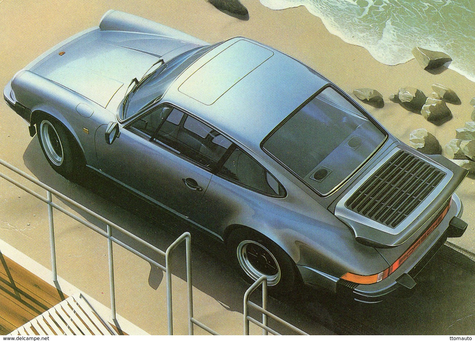 Porsche 911 Turbo  -  Mikio Okamoto    -  Carte Postale - Turismo