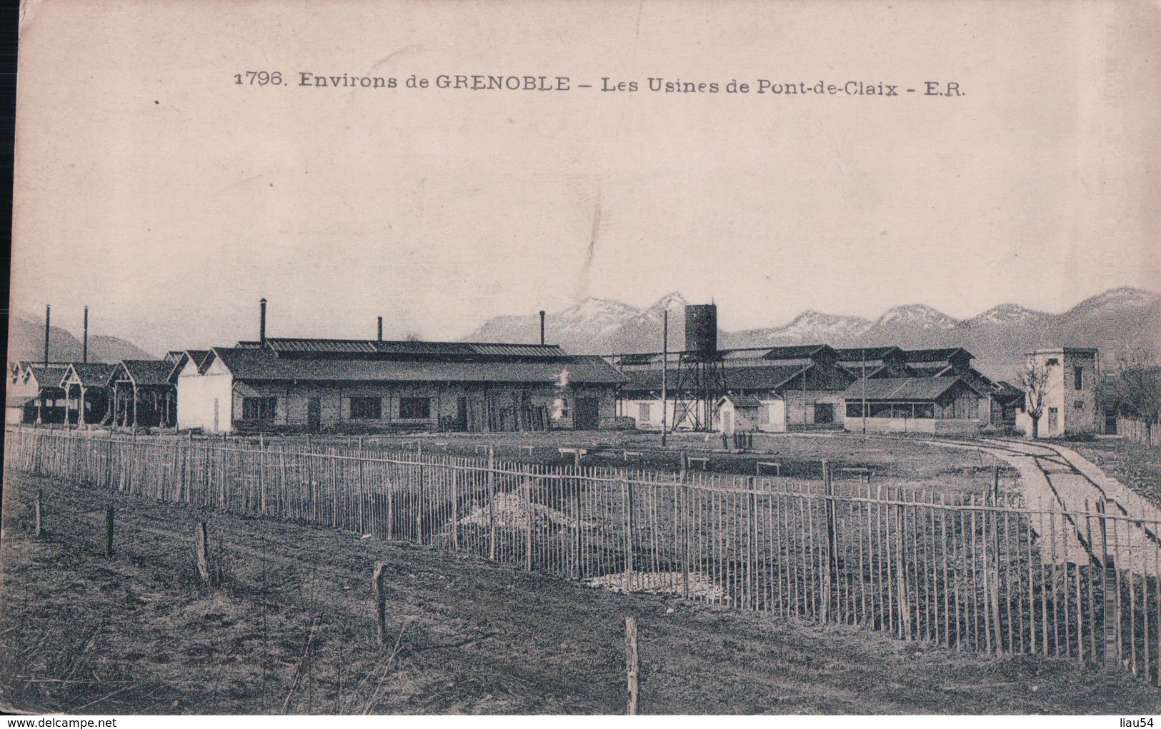 Les Usines De Pont De Claix (Cachet 2e COMPAGNIE D'OUVRIERS CHIMISTES Le Vaguemestre) - Autres & Non Classés