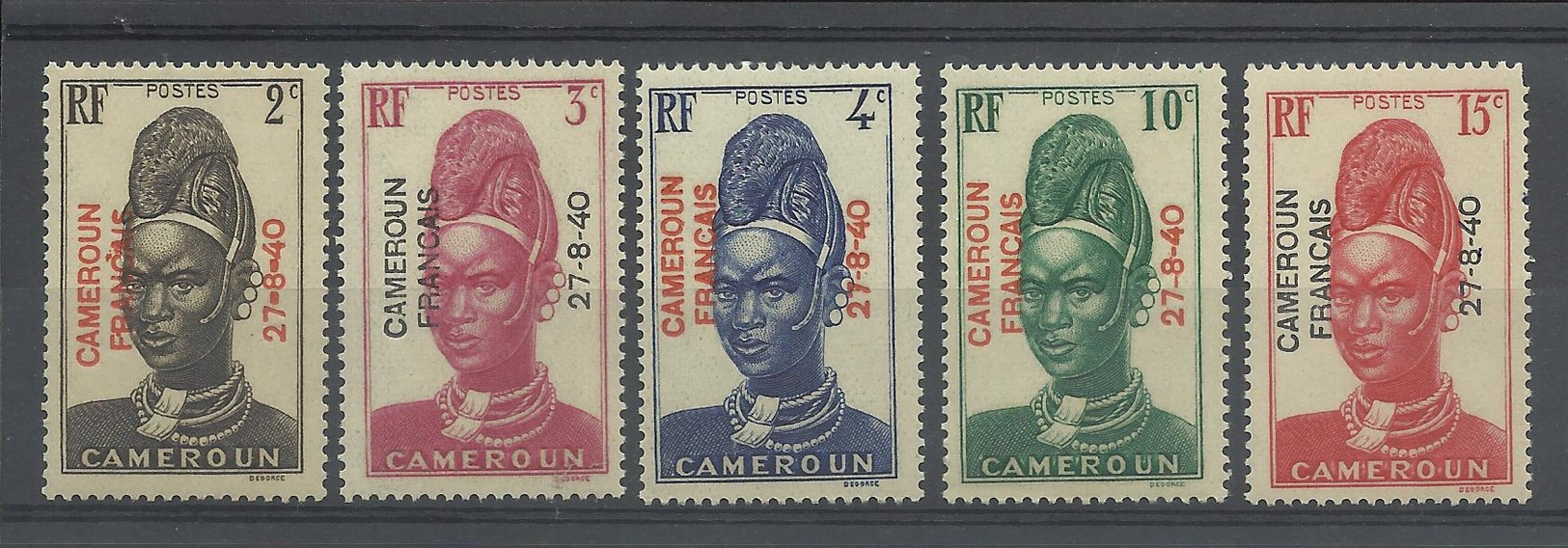 CAMEROUN 1940 - YT 208/213** (il Manque Le 211) - Neufs