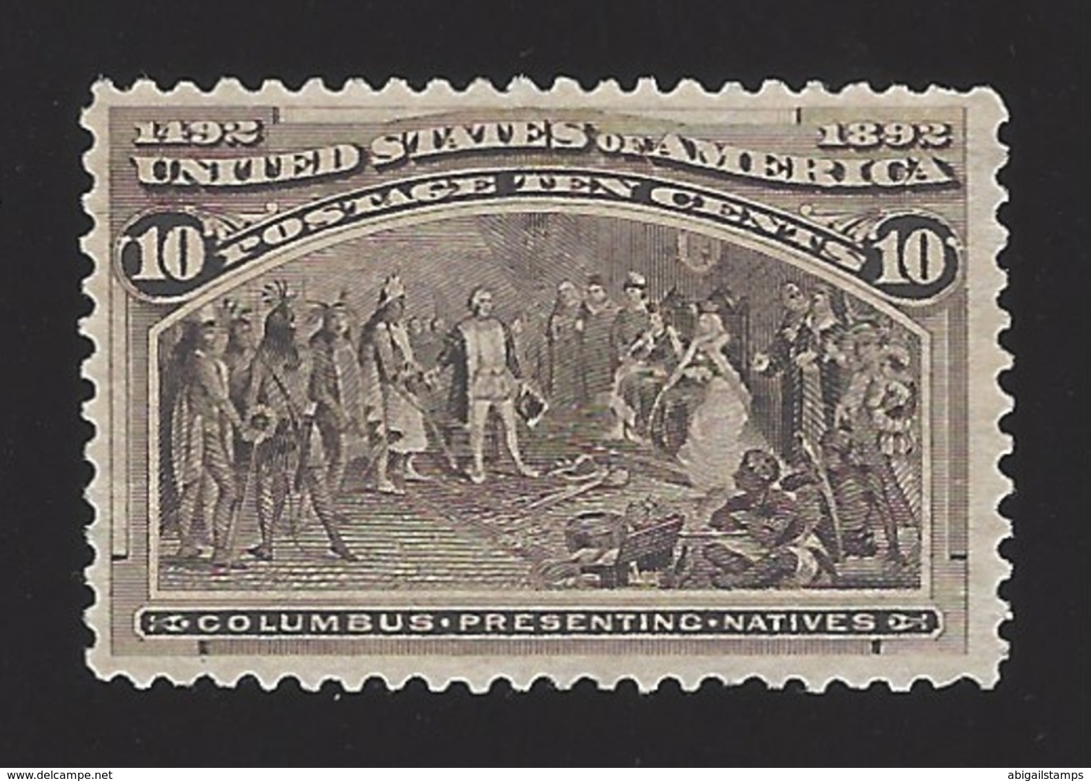 US #237 1893 Black Brown Perf 12 Mint NG F-VF SCV $100 - Nuevos