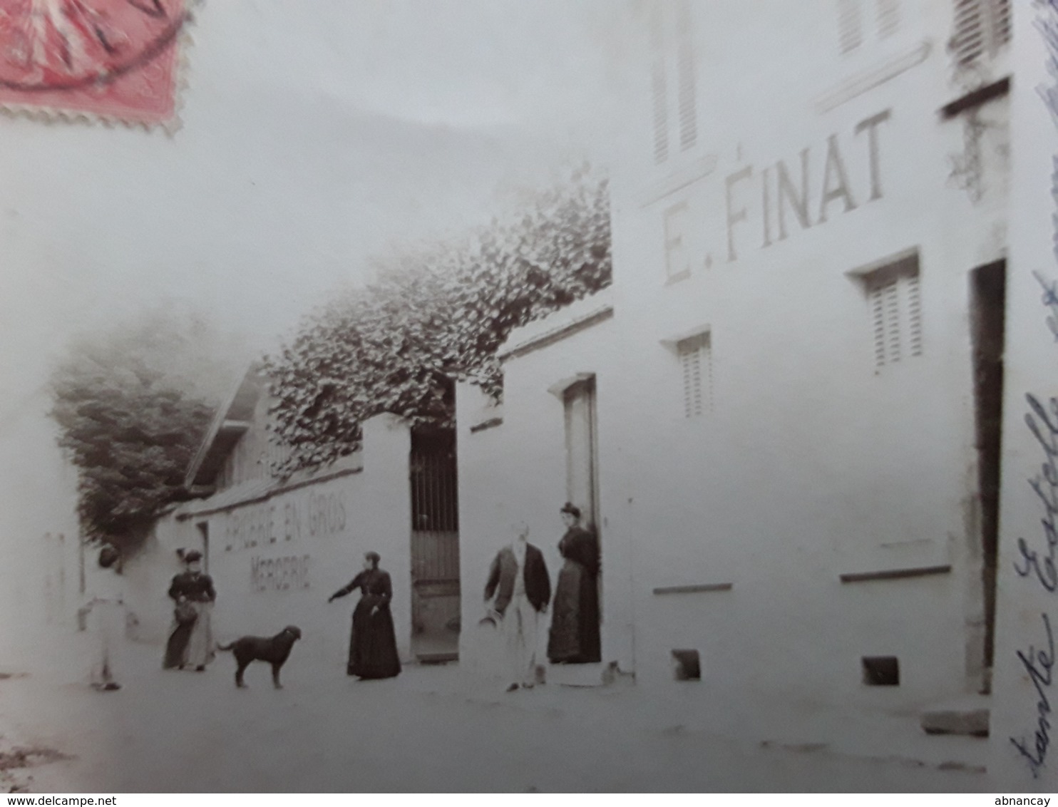 Cosne Sur Loire   Superbe Et Rare Carte Photo Maison E. FINAT Épicerie En Gros - Cosne Cours Sur Loire