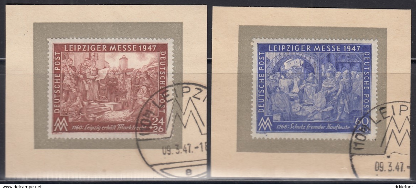 AllB, GemAusg, 941-942, Gestempelt Auf Briefstück, Leipziger Messe 1947 - Sonstige & Ohne Zuordnung