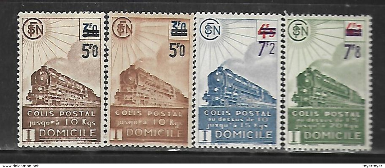 Fg167  France Colis Postaux N°226A(2 Nuances)-227A-228A Nx - Nuovi