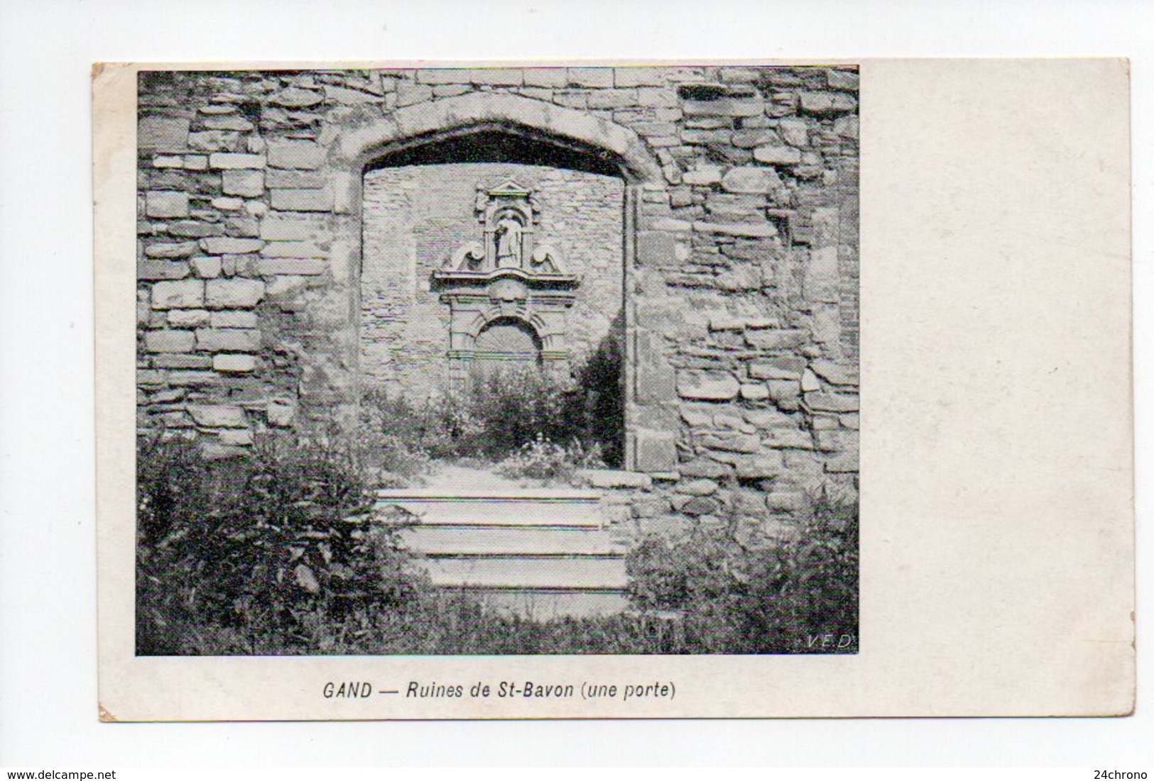 Belgique: Flandre Orientale, Gand, Gent, Ruines De Saint Bavon, Une Porte (19-372) - Gent