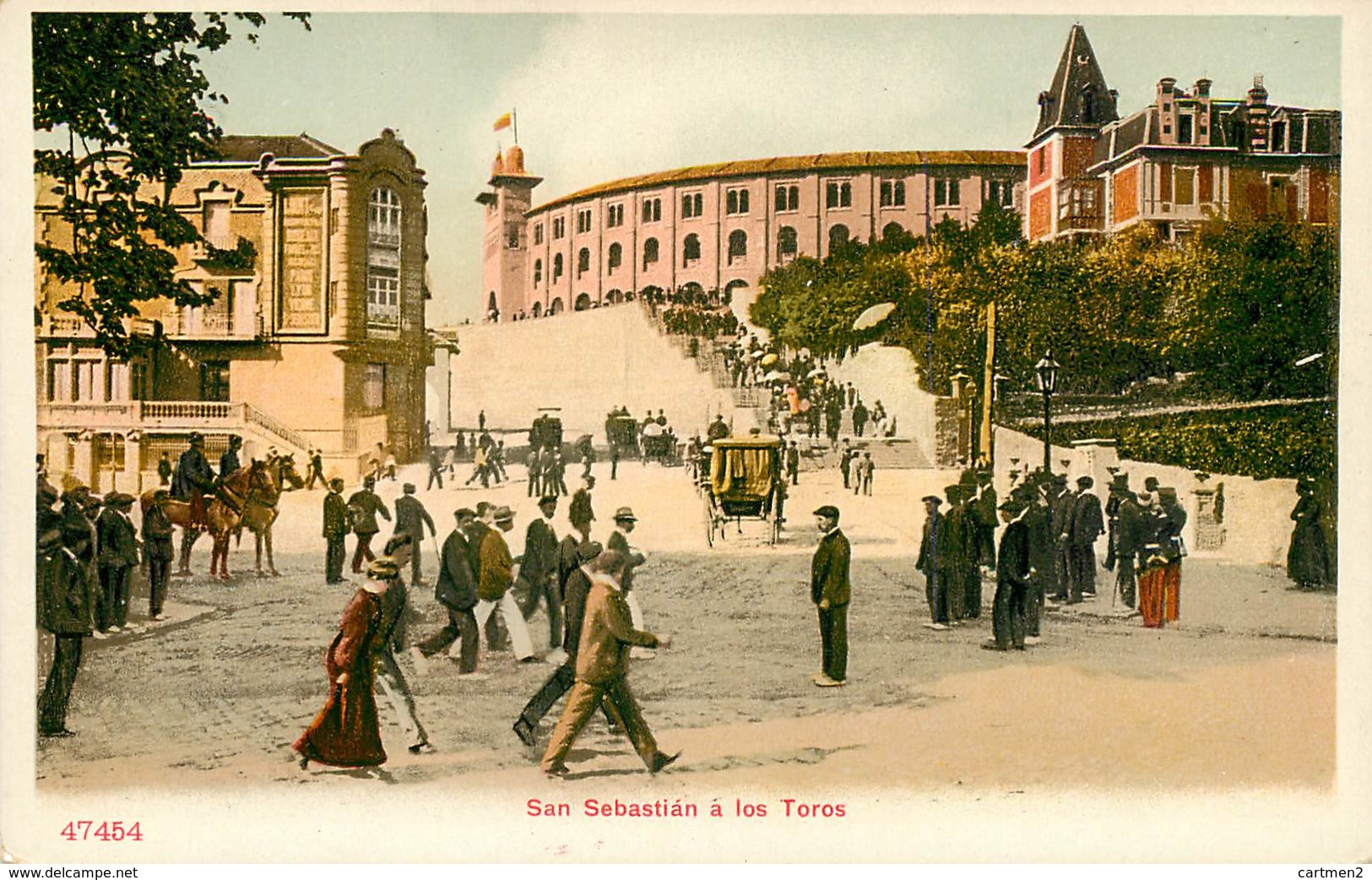 SAN SEBASTIAN A LOS TOROS ESPANA PHOTOCHROME 1900 ESPAGNE - Guipúzcoa (San Sebastián)