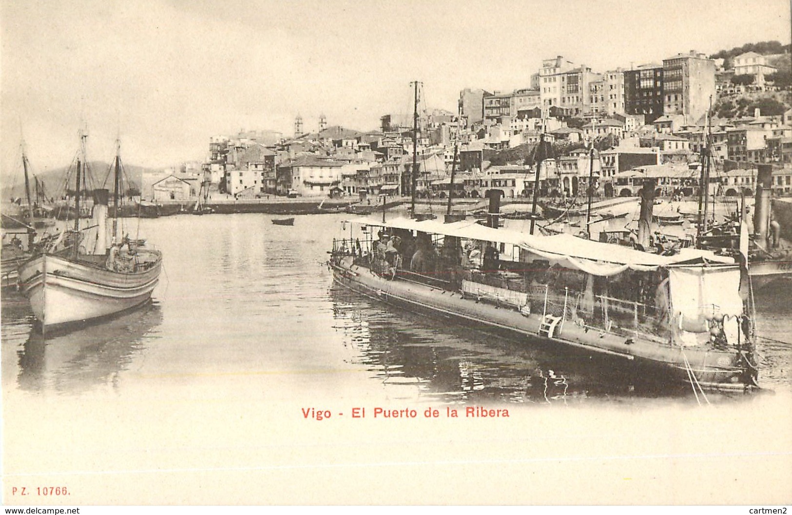 VIGO EL PUERTO DE LA RIBERA PONTEVEDRA ESPANA PHOTOCHROME 1900 ESPAGNE - Pontevedra