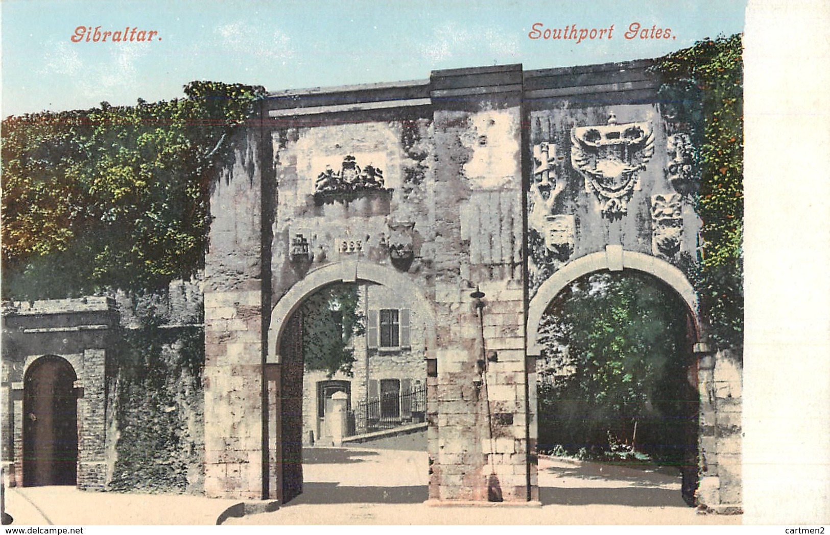 GIBRALTAR SOUTHPORT GATES PHOTOCHROME 1900 - Gibraltar