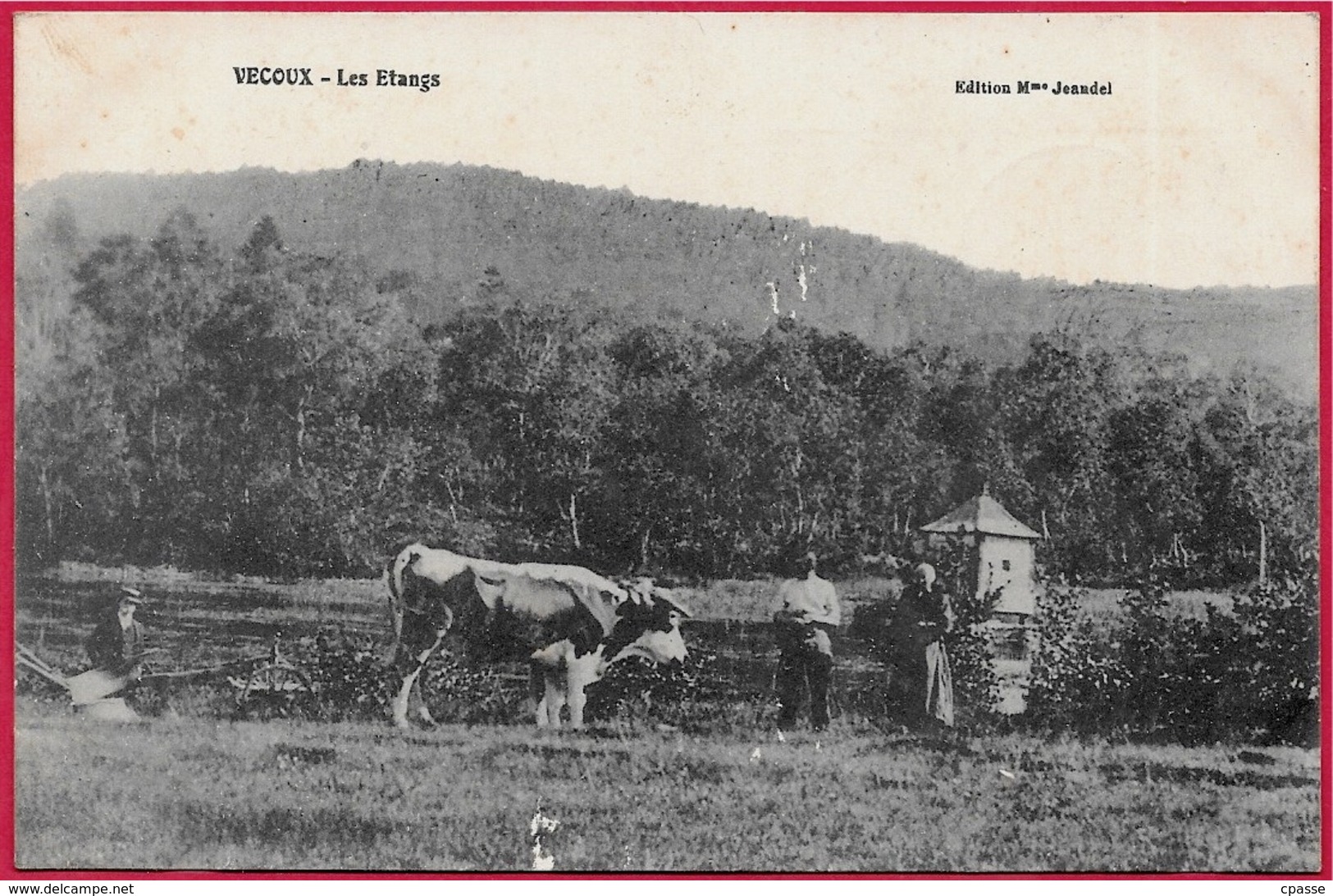 CPA 88 VECOUX Vosges - Les Etangs (Agriculture - Scène De Labour) ° Edition Mme Jeandel - Other & Unclassified