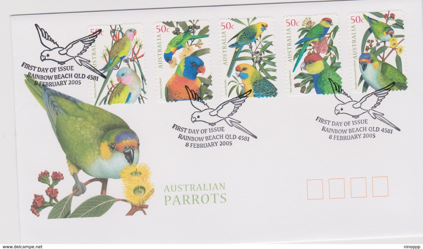 Australia 2005 Australian Parrots  Self Adhesive,FDC ,A - FDC