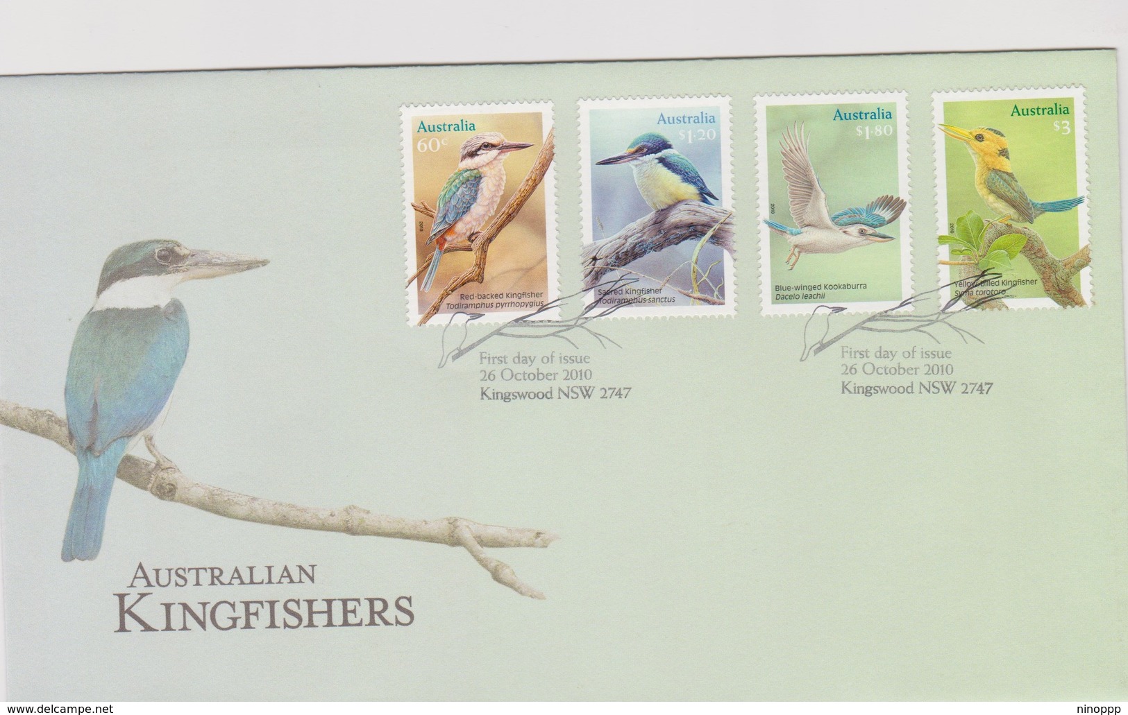 Australia 2010 Australian Kingfishers, FDC ,A - FDC