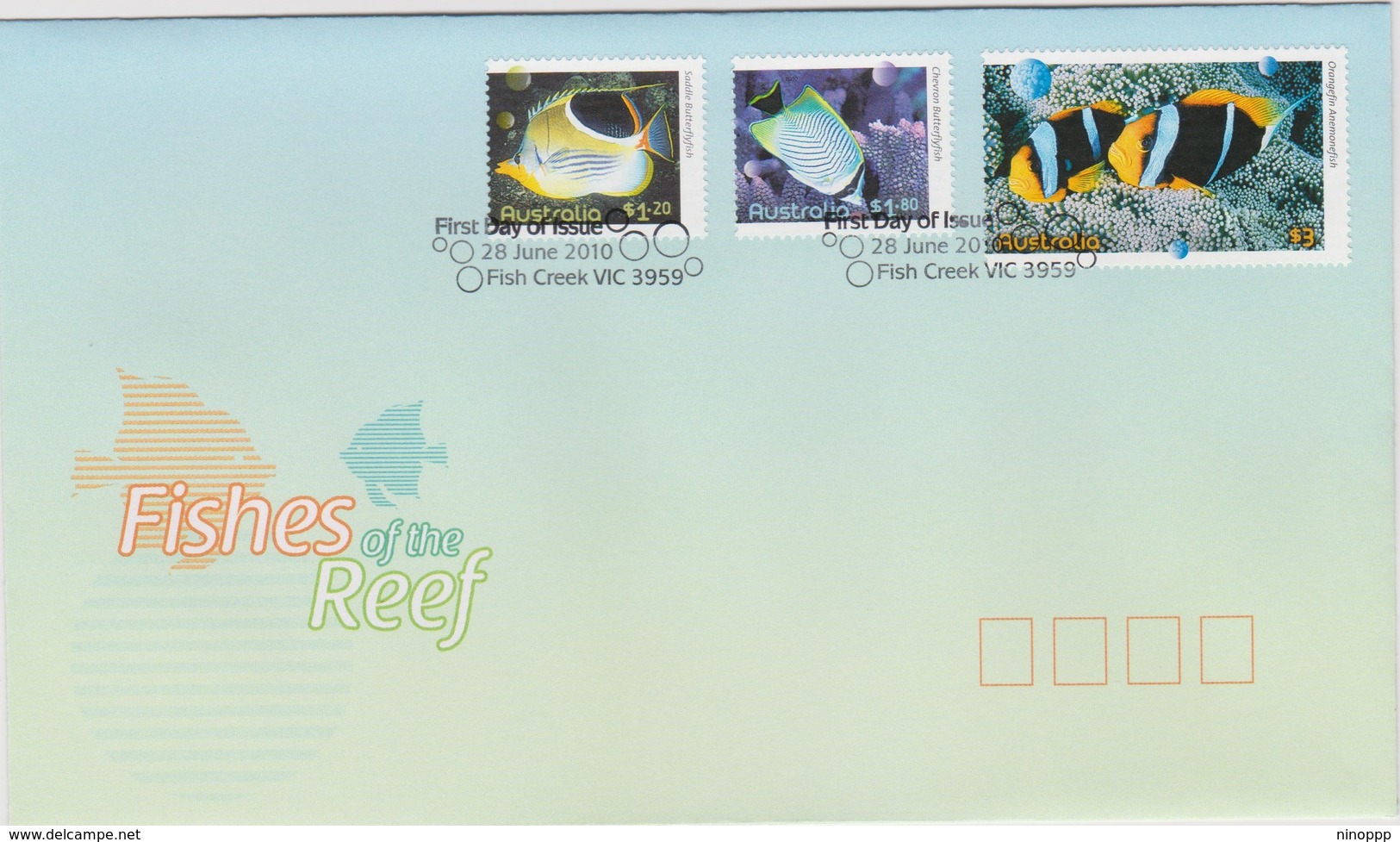 Australia 2010 Fishes Of The Reef, FDC ,A - FDC