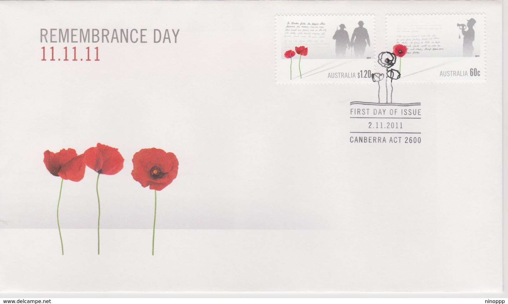 Australia 2011 Remembrance Day, FDC ,A - FDC