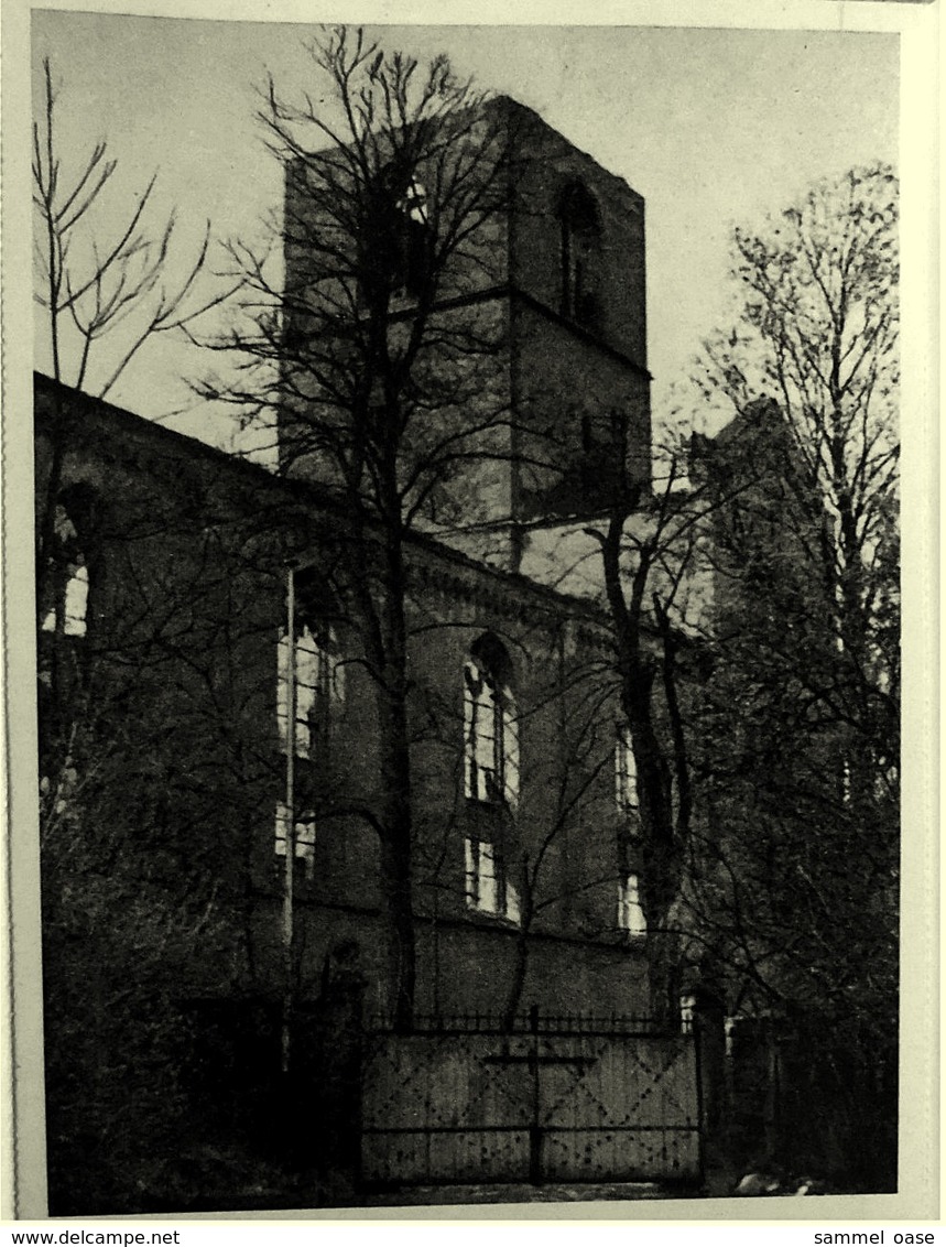 Postkarten-Serie Groß-Gerau - Evangelische Stadtkirche vor und nach der Zerstörung 1944 - Ansichtskarten ca.1950