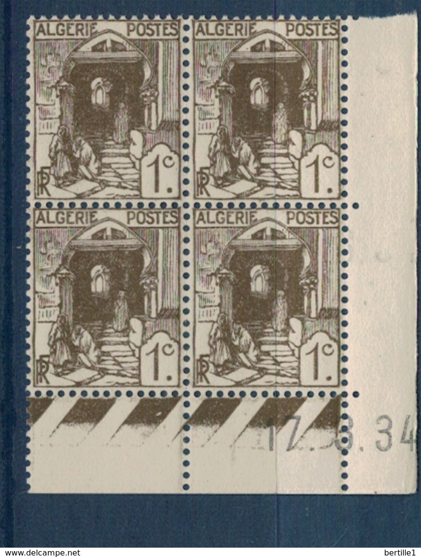 ALGERIE        N° YVERT  :  COIN DATE  N°  34       (  17.03.34  )          NEUF SANS  CHARNIERES - Unused Stamps