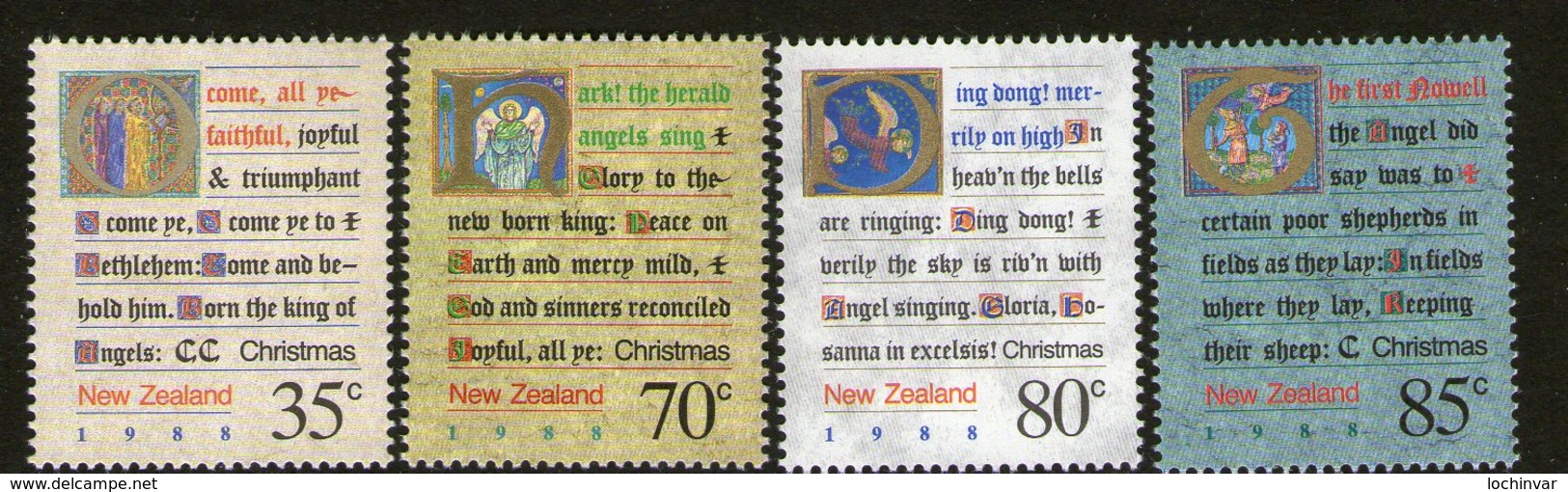 NEW ZEALAND, 1988 XMAS 4 MNH - Unused Stamps