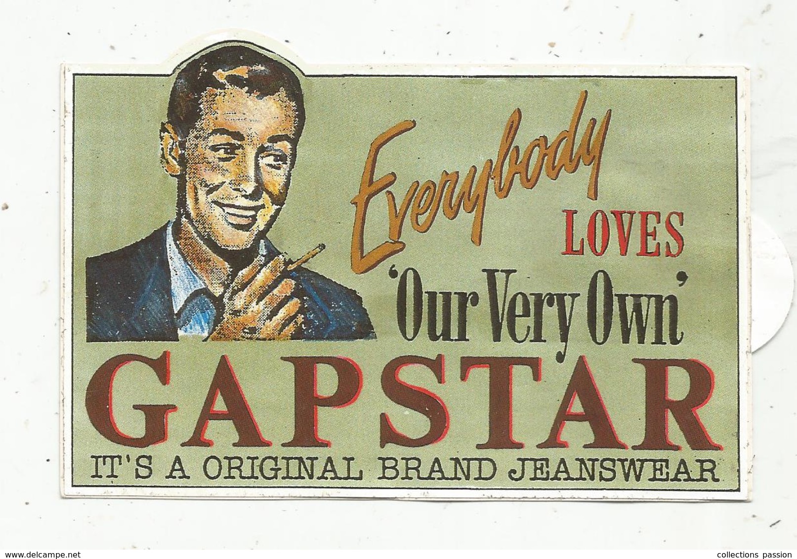 Autocollant , Everybody Loves ,our Very Own' GAPSTAR , It's A Original Brand Jeanswear - Autocollants